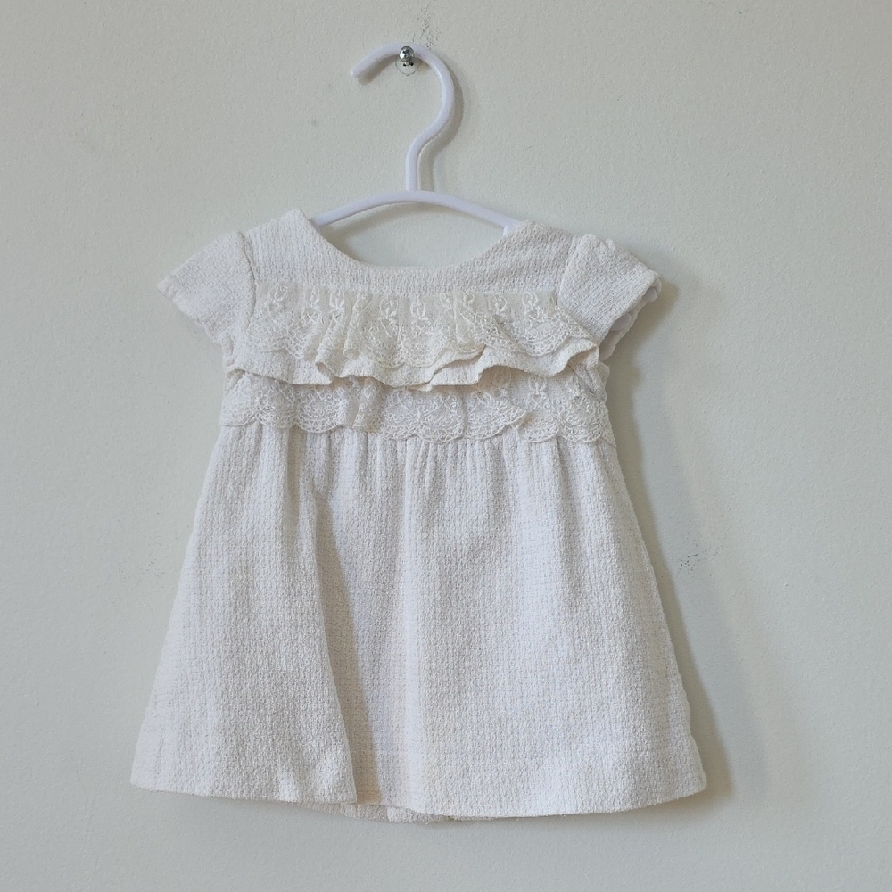Zara Baby White Dress, 3/6M